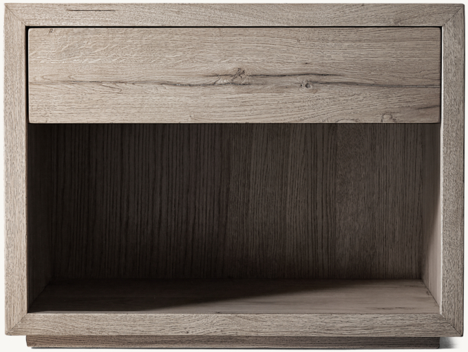 Reclaimed Oak Thin Frame Open Nightstand