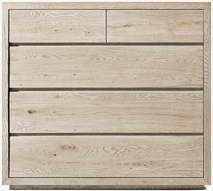 Reclaimed Oak Thin Frame 5-Drawer Dresser