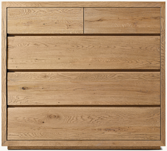 Reclaimed Oak Thin Frame 5-Drawer Dresser