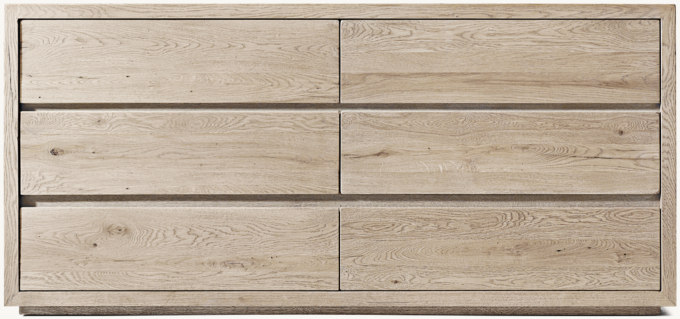 Reclaimed Oak Thin Frame 6-Drawer Dresser