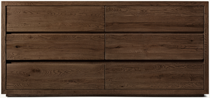 Reclaimed Oak Thin Frame 6-Drawer Dresser