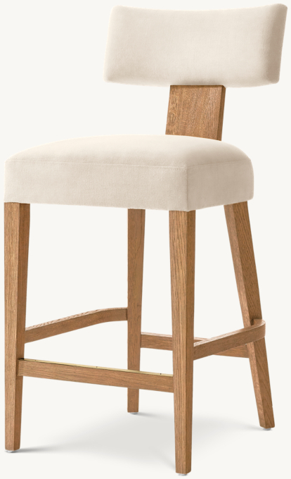 Three Quarter view of Padua Fabric Bar & Counter Stool 