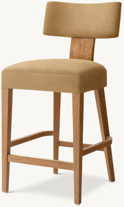 Three Quarter view of Padua Leather Bar & Counter Stool 