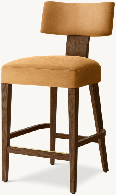 Three Quarter view of Padua Leather Bar & Counter Stool 