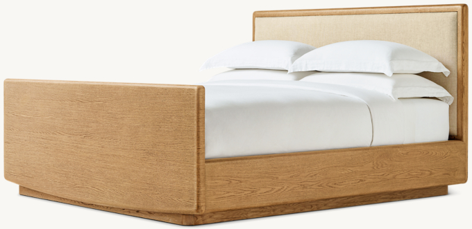 Dalia Fabric Panel bed with Footboard