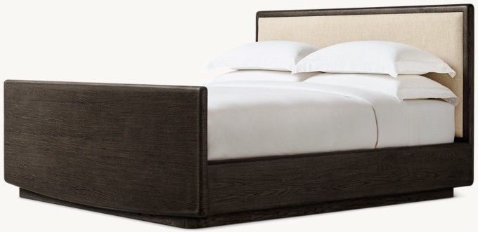 Dalia Fabric Panel bed with Footboard