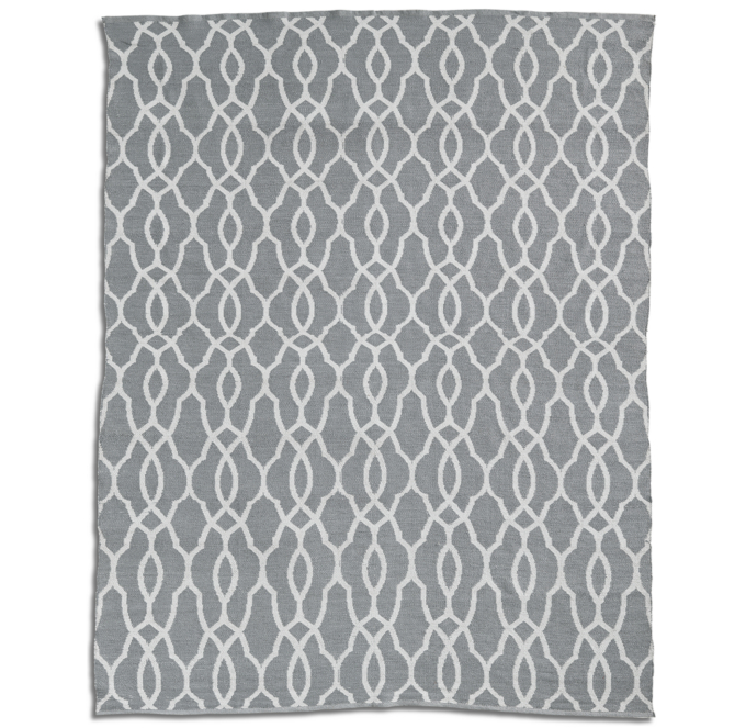 AllWeather Recycled Lattice Outdoor Rug Grey/White