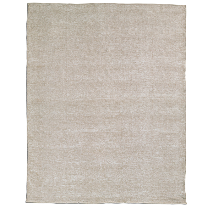 All-Weather Recycled Heathered Solid Outdoor Rug - Latte