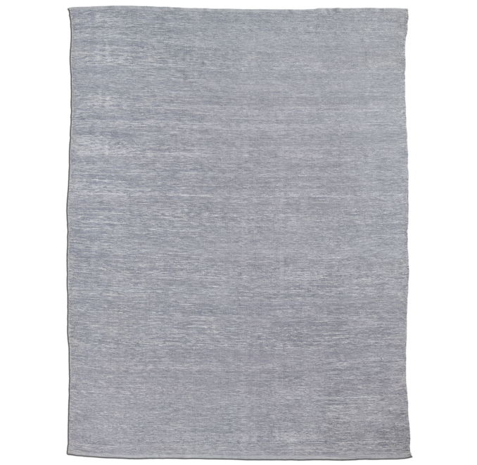 AllWeather Recycled Heathered Solid Outdoor Rug Fog