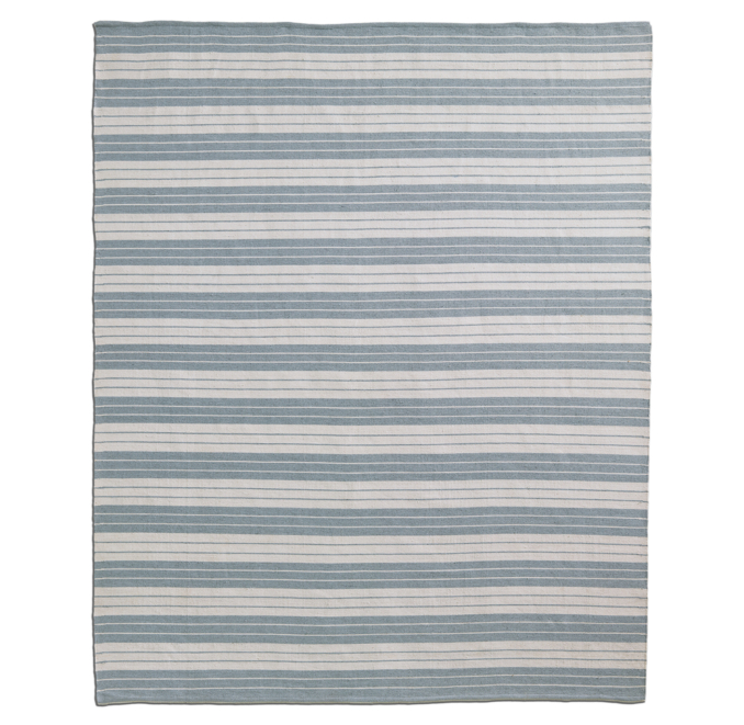 AllWeather Recycled Stripe Outdoor Rug Grey/White
