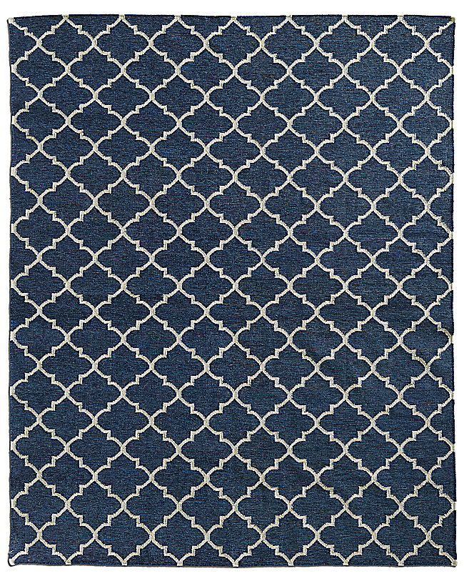 Hand Knotted Moroccan Tile Flatweave, Moroccan Tile Rug