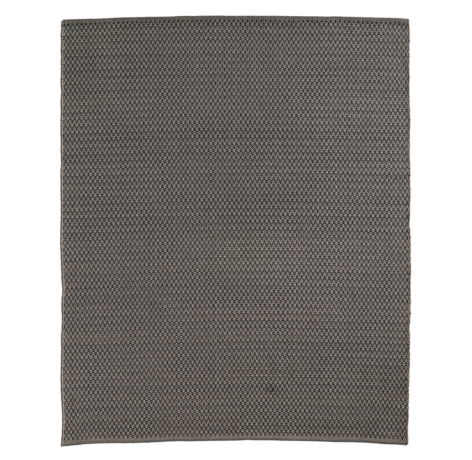 Zigzag Flatweave Outdoor Rug Sand/Black