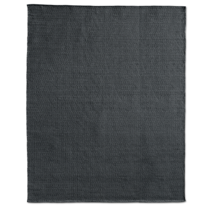 Geometric Flatweave Outdoor Rug - Charcoal/Black