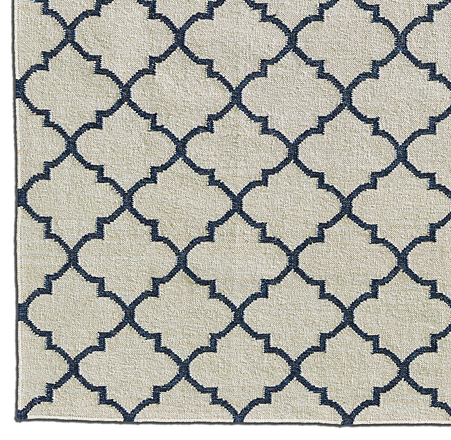 Hand Knotted Moroccan Tile Flatweave, Moorish Tile Rug