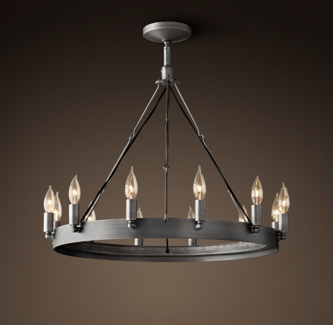 Camino Vintage Candelabra Round Chandelier 26"