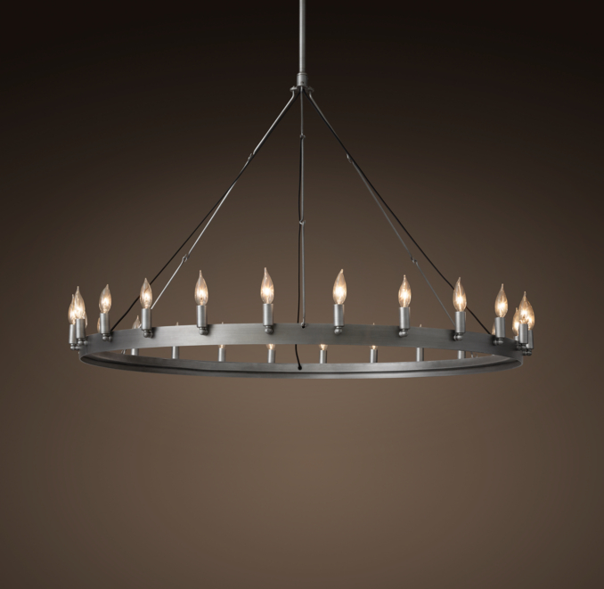 Camino Vintage Candelabra Round Chandelier 50"