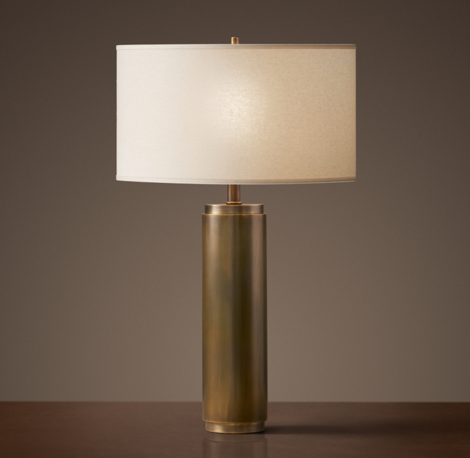 Cylindrical Column Table Lamp