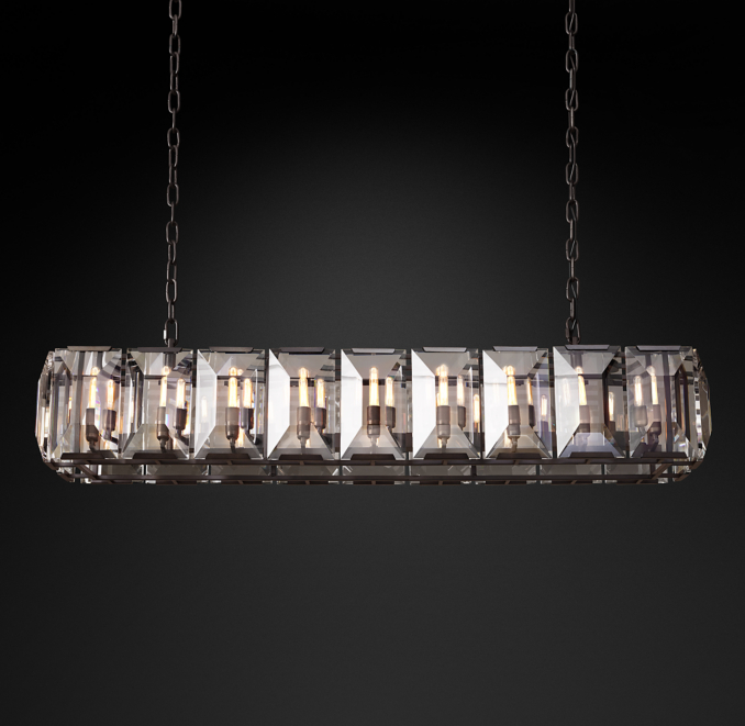 Harlow Crystal Rectangular Chandelier 62"