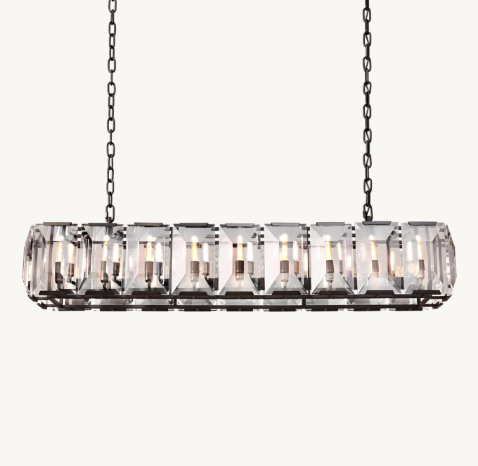Harlow Crystal Rectangular Chandelier 62