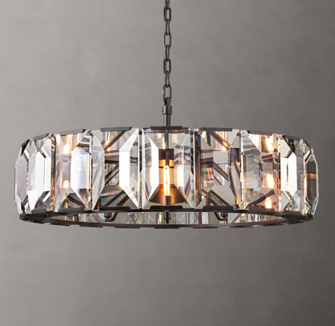 Harlow Crystal Round Chandelier 43\"