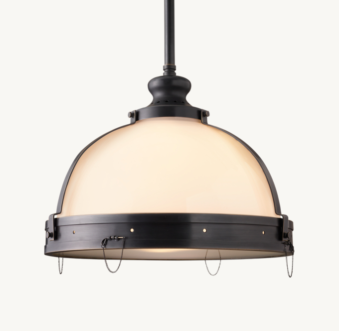 Restoration Hardware Clemson Milk Glass hotsell Pendant Light (ONE))