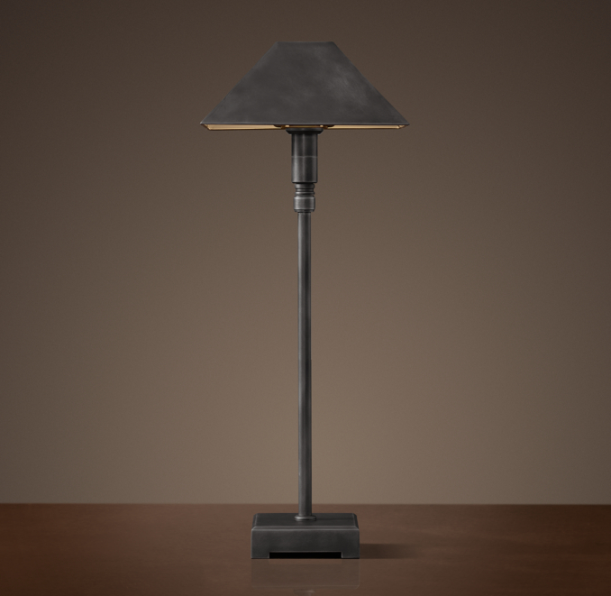 Pyramid Telescoping Table Lamp With Metal Shade