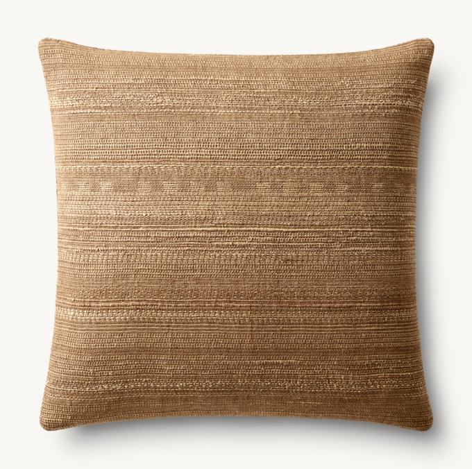 Alina Handwoven Solid Slub Pillow Cover - Square