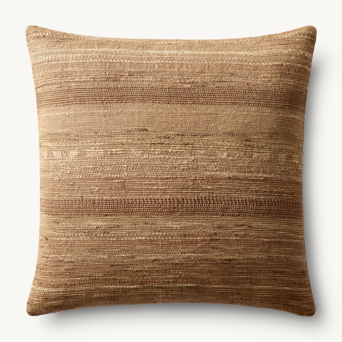 Alina Handwoven Space-Dyed Slub Pillow Cover - Square