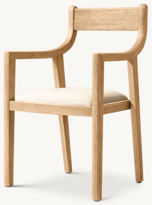 1950s Danish Slope Fabric Dining Armchair