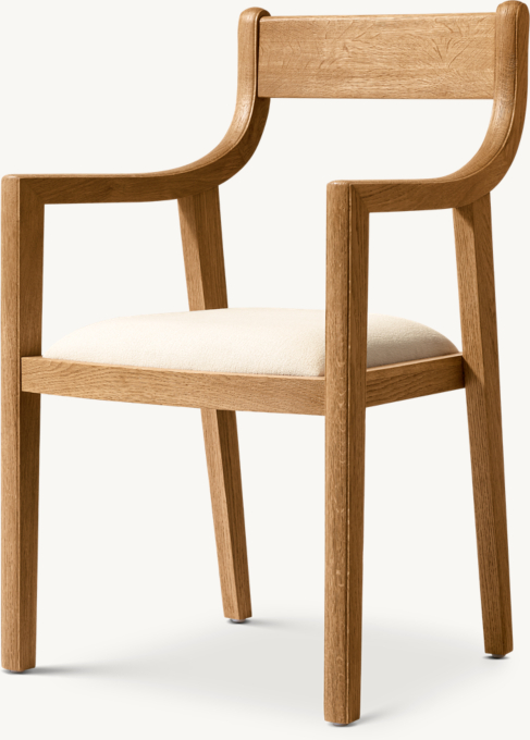 1950s Danish Slope Fabric Dining Armchair