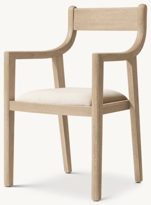 1950s Danish Slope Fabric Dining Armchair