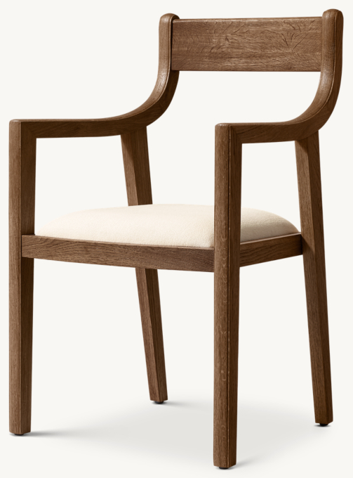 1950s Danish Slope Fabric Dining Armchair