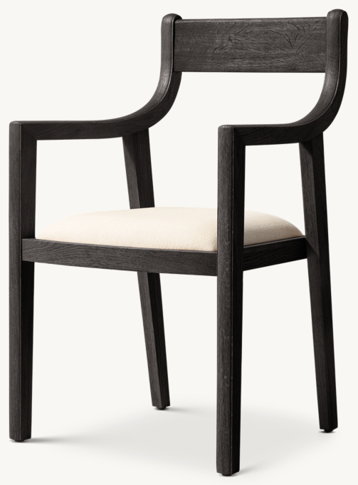 1950s Danish Slope Fabric Dining Armchair