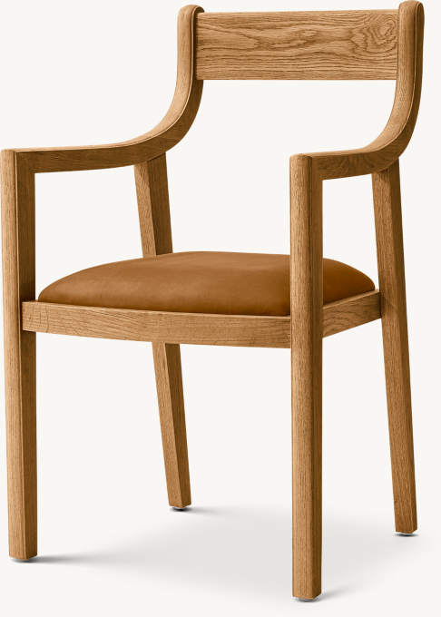 1950s Danish Slope Leather Dining Armchair