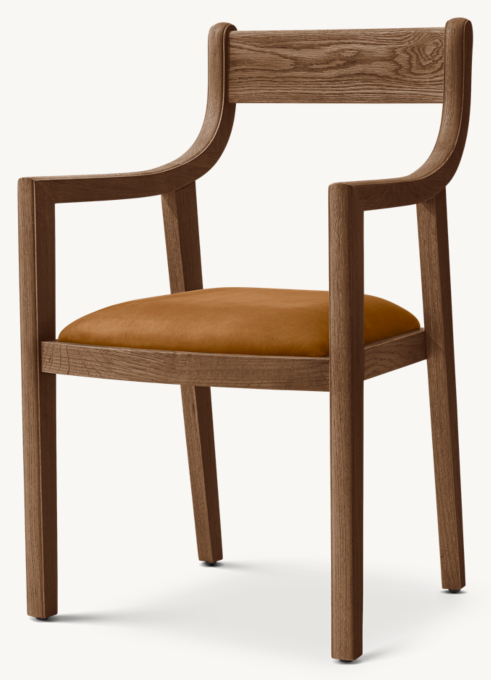 1950s Danish Slope Leather Dining Armchair