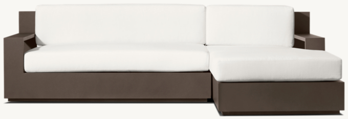 Marbella Aluminum Right-Arm Sofa-Chaise Sectional