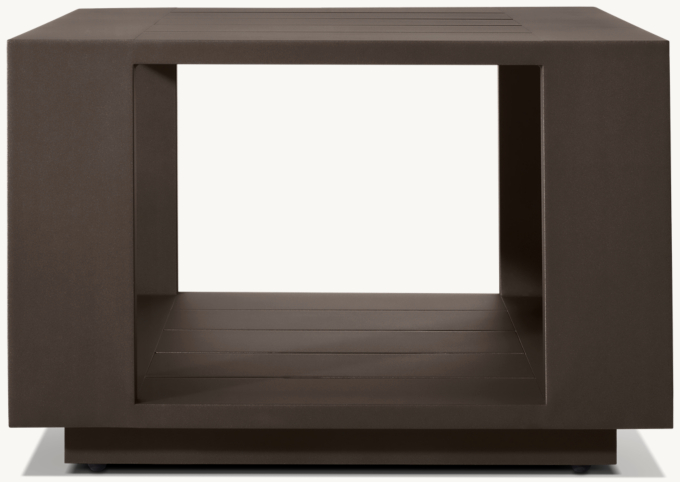 Marbella Open Aluminum Square Side Table