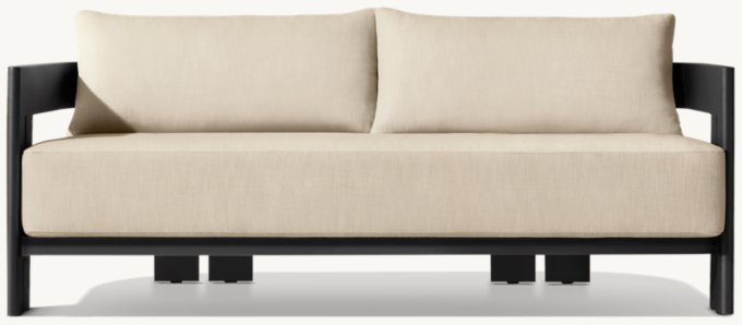 72&#34; sofa shown in Iron. Cushions (sold separately) shown in Sand Perennials&#174; Performance Textured Linen Weave.