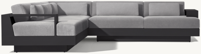 Cape Town Aluminum Left-Arm L-Sectional