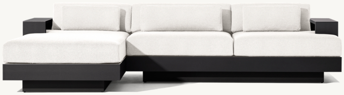 Cape Town Aluminum Left-Arm Sofa-Chaise Sectional