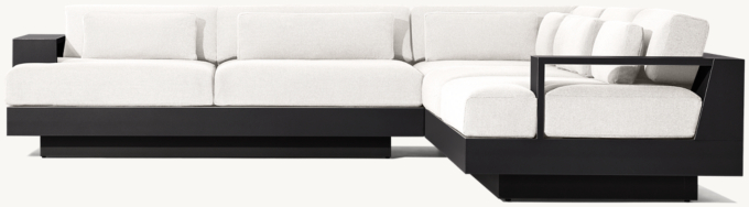 Cape Town Aluminum Right-Arm L-Sectional Sofa