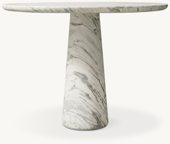 Shown in Italian Arabescato Marble.