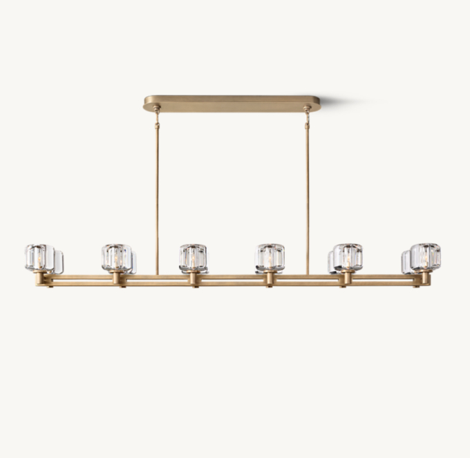 Demaret Double Linear Chandelier 72\"