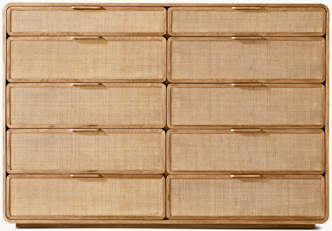 Santiago Cane 10-Drawer Dresser