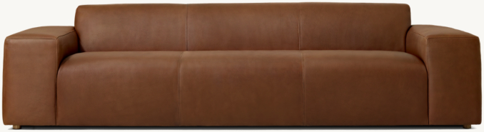 Front view of Durham Leather Sofa 