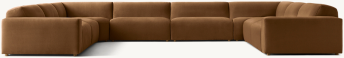Front view of Durham Modular U-Sectional