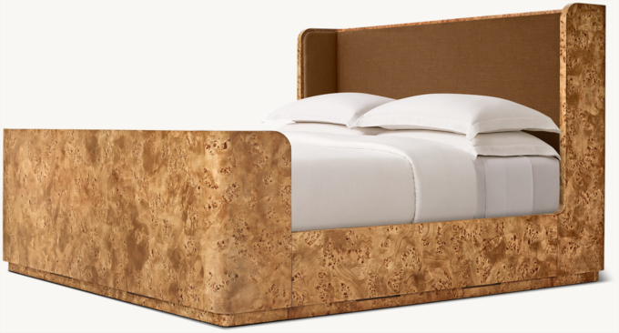 Belmont Burl Fabric Shelter Bed with Footboard