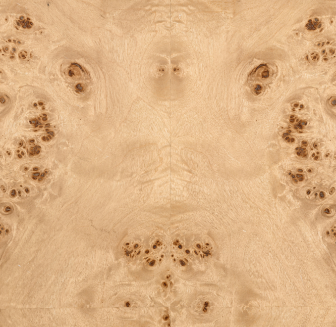 Overhead view of Belmont Burl Collection Swatch 