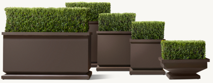 Estate Zinc Footed Planter