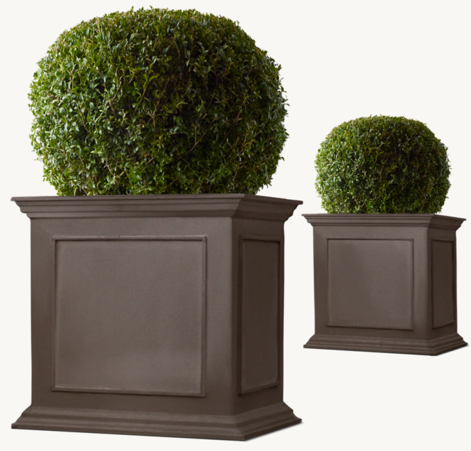 Estate Zinc Framed Panel Planter